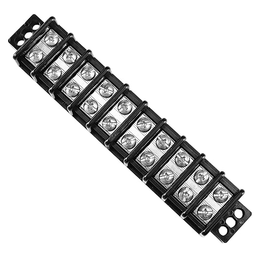 GLOSO Marine Terminal Blocks TBD Double Row Stainless 10-22 AWG Cu, 30A/600V- 1 Pack, 10 Poles