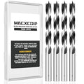 7MM Metric Brad Point Wood Drill Bit Set, 4Pcs Drill Bit Set with Double Flutes Design for Carpenter Woodworking and All Types of Wood