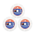 Carbide Multi Wheel,BRSCHNITT 3pcs 3 Inch (75mm) with Arbor 3/8 Inch (10mm) Tungsten Carbide Cut Off Wheel for Wood,Laminate,Gypsum Board,Plastic for Angle Grinder Cutting Disc