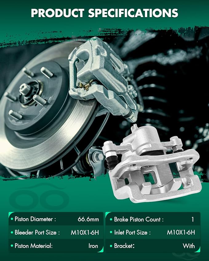 SCITOO Rear Right Brake Caliper With Bracket 19B3412A Compatible For Hyundai For Sonata 2008-2010