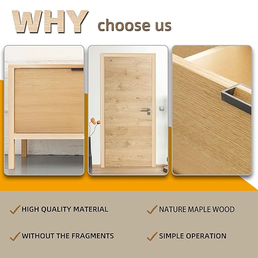 GSCIT Club Maple Edge Banding, 1 1/2 inch x 10ft Wood Edge Banding Pre-glued Flexible, Veneer Tape for Cabinet Repair Furniture Restoration