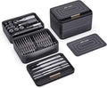 JIMIHOME 100 Pieces Precision Screwdriver Set with Ratchet and Tweezers Magnetic Screwdriver Kit Desktop Mini Tool Station 100-Piece with Bits for Electronics PC Laptop Tablet Repair Household Tool
