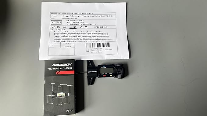 GODESON Digital Tyre Tread Depth Gauge UK,0-25.4 Mm Inch Tyre Guage Digital with Large LCD Display and Tire Tread Depth Measuring Tool for Cars,Trucks,Moto