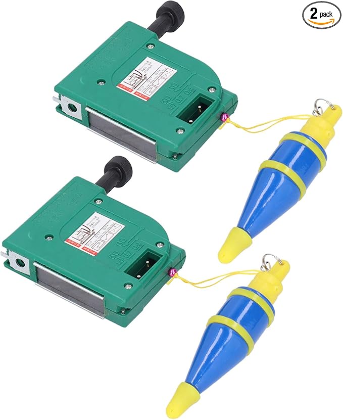 2Pcs 5m Magnetic Plumb Bobs, Alloy Steel Wire Hammer, Green Line Drop Measuring Tools for Construction Industry House Decoration