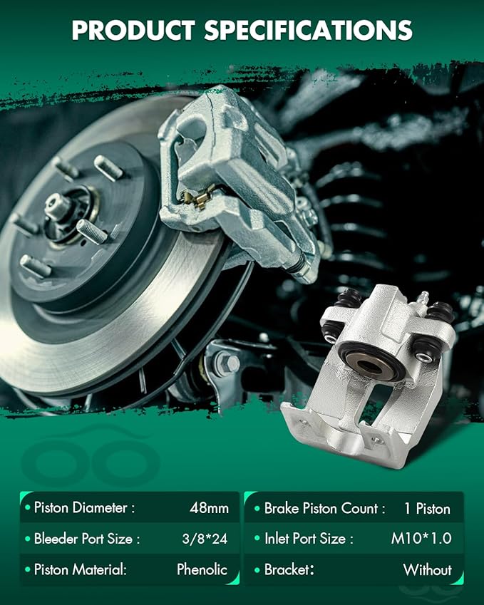SCITOO 184850 184851 Rear Left & Right Disc Brake Calipers Assembly Without Bracket For Ford For Ranger 2010-2011