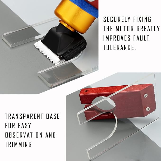 Shearing Guide for Carpet Trimmer, Rug Tufting Shearing Guide, Solid Wood Rug Tufting Carver Holder Base, Carpet Trimmer Bracket Tool for Keeping Rugs Flat, Excluding Carpet Trimmer