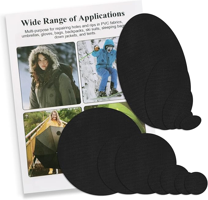 Down Jacket Repair Patches - Highly Effective Repair of Nylon Fabric, Waterproof Self-Adhesive Repair Patch for Down Jackets, Tents, Raincoats, Outdoor Equipment