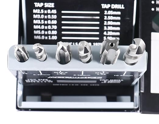 Accusize Industrial Tools Metric 18 Pc H.S.S. Tap and Drill Set, 5 Sets, 0001-0052x5