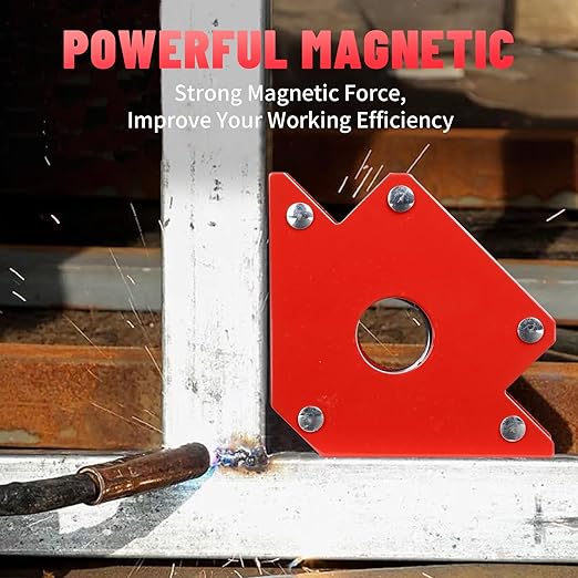 25LBS Welding Magnets Pack of 4 Welding Magnetic Holder Heavy Duty Magnetic Tools and Accessories for 45, 90, and 135 Degree Angles Super Strong Welding Magnets and Clamps