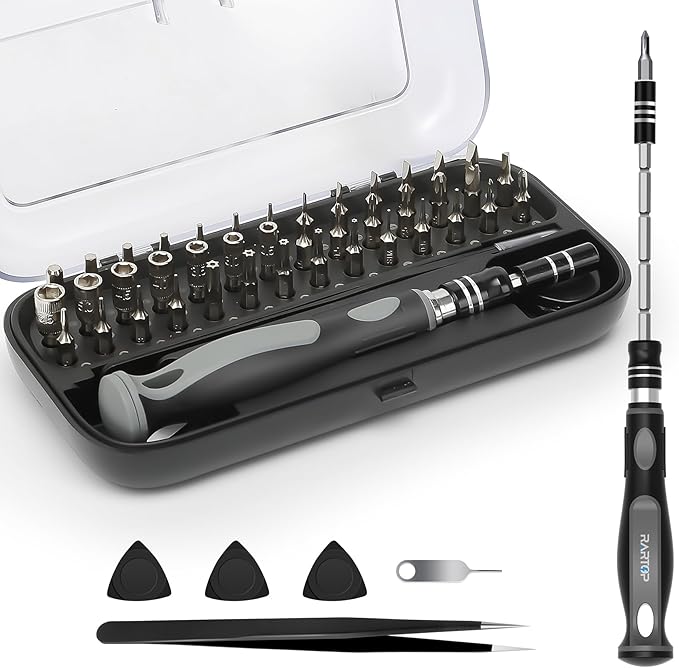 Precision Screwdriver Set - 48 in 1 screwdriver bit set Magnetic Small Screwdriver Set with Case, mini screwdriver set for Computer, Laptop, iPhone, MacBook, PC, Game Console, Eyeglass(48-IN-1)