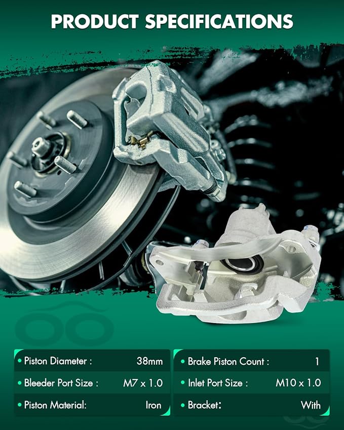 SCITOO Rear Left Brake Caliper With Bracket 19-B2067A Compatible For Saab 9-2X 2005-2006 For Subaru Forester 2004-2008 For Subaru Impreza 2004-2007