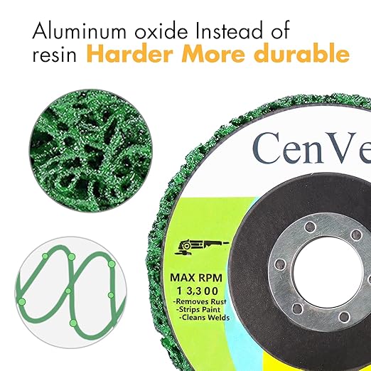 10 Pack Strip Disc Stripping Wheel for Angle Grinder, Grinding Wheels Stripper Wheels for Removing Paint, Wood, Rust Welds, Oxides of Metal (4'' x 5/8'')