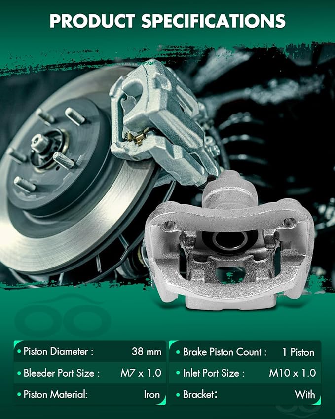 SCITOO 19B2905 19B2904 Disc Brake Calipers Assembly with Bracket Fit For Toyota For Highlander 2004 2005 2006 2007