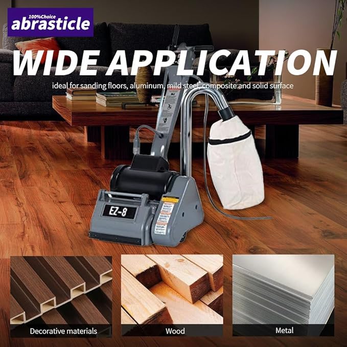 8 Packs 8 x 19 inch 16 Grit Blue Zirconia Cloth Floor Sanding Belts Ideal for sanding commercial and residential flooring