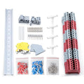 Terminal Block Kit, Rail Combined Terminal Block, Rail Type Voltage Terminal Accessories (Red & Grey)