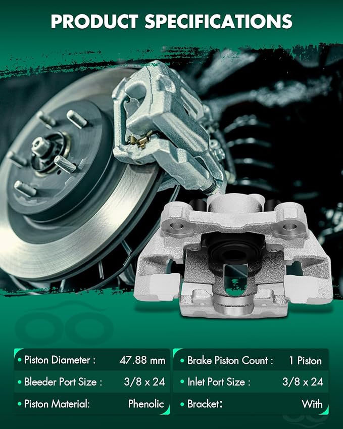 SCITOO Rear Left Brake Caliper With Bracket 18B4818 Compatible For Jeep Grand Cherokee 1999-2004