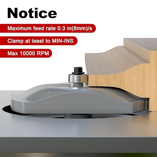 Professional Ogee Raised Panel Router Bits 1/2 Inch Shank for Making Cabinet Door and Cove-Cut, 3-1/8 Inch Diameter, Shaker Raised Cabinet Door Making Frame Panel Design Router Bits