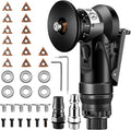 2 in 1 Pneumatic Chamfering Tool- Mini Air Chamfer Tool with Multi-Angle Chamfering Kit,45 Arc Corner Deburring Beveling Chamfer Machine for Metal, Acrylic,Woodworking (Black)