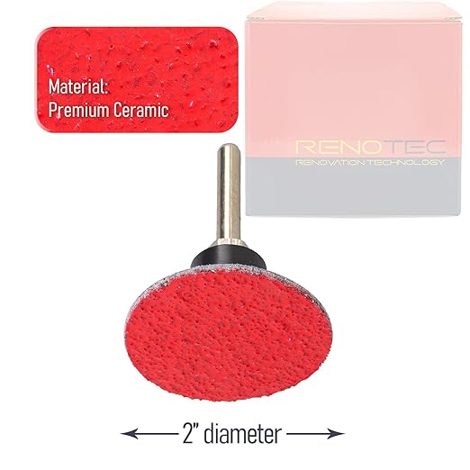 2" Ceramic Sanding Discs, Heavy Duty, Quick Change TR, (#36/60/80/120 Each 5 Pcs), 20 Pcs Pack, 1 pad Holder