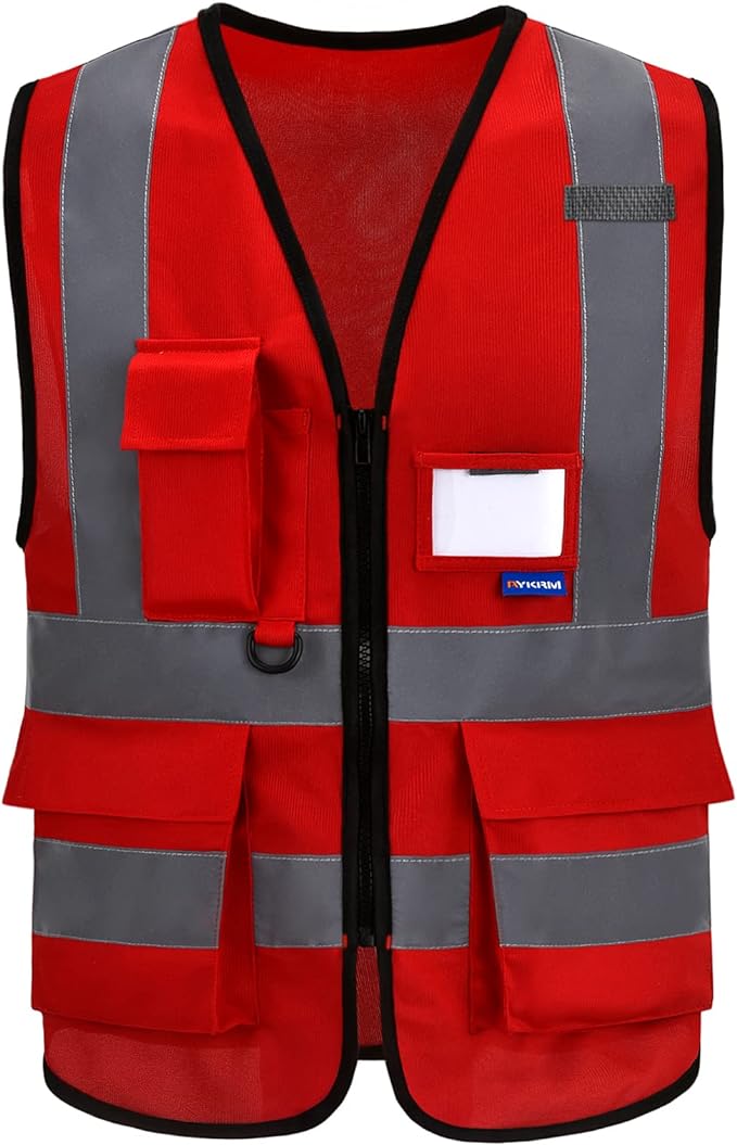 A-SAFETY Red High Visibility Vest