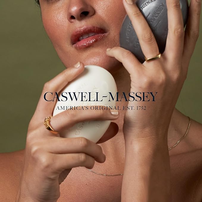 Caswell-Massey Natural Bar Soap Gift Set - Elixir of Love Scent - Romantic Triple-Milled Moisturizing Body Soap Bars for Women, Plant-Based Formula for Soft Skin, Made in USA, 3 x 3.5 oz