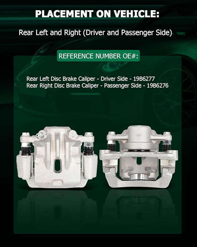 SCITOO 19B6277 19B6276 Rear Left & Right Disc Brake Calipers Assembly w/Bracket For Subaru For Legacy 2010-2012 2014,For Subaru For Outback 2010-2012