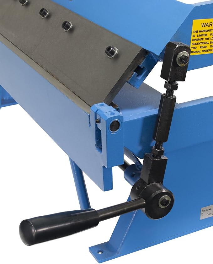 Erie Tools 24" Pan and Box Brake with Adjustable Removable Fingers 20-Gauge Steel / 16-Gauge Aluminum Capacity 0–135° Bend Range Bench Top Sheet Metal Brake for Forming Bending & Fabrication