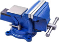 WFLNHB 5" Bench Vise Table Top Clamp Press Locking Swivel Base Heavy-Duty Fit for Crafting Painting Sculpting Modeling Electronics Soldering Woodworking and Fishing Tackle