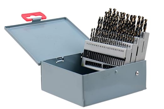 Shars #1 - #60 135° 60 Pcs HSS Heavy Duty Black & Gold Finish Jobber Drill Set 404-2932 P)