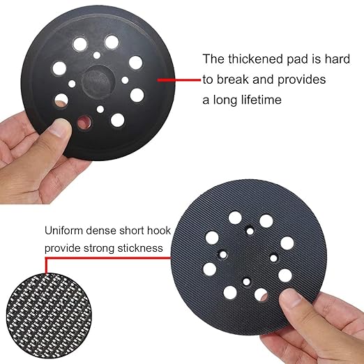 5 Inch 8 Hole Replacement Sander Pads,Hook and Loop Orbital Pad Compatible with Ridgid R2600 R2601,Craftsman ROS Model 315 Random Orbit Sander