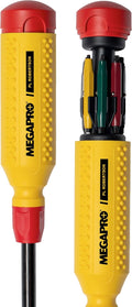 MEGAPRO® 15-in-1 Original Multi-bit Screwdriver | Home DIY & Repair | Construction | Tradeswork | 14 Industrial-grade bit tips | 1/4" Hex Drive in shaft (PL Robertson)