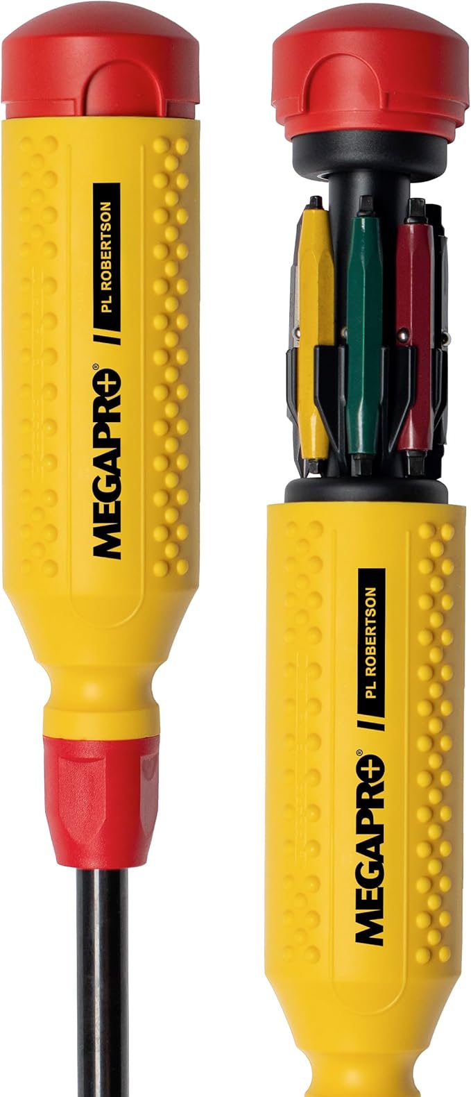 MEGAPRO® 15-in-1 Original Multi-bit Screwdriver | Home DIY & Repair | Construction | Tradeswork | 14 Industrial-grade bit tips | 1/4" Hex Drive in shaft (PL Robertson)