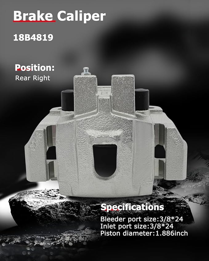 cciyu Rear Right Brake Caliper Assembly w/Bracket 18B4819 1999 2000 2001 2002 2003 2004 For Jeep For Grand Cherokee