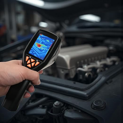 Handheld Thermal Camera, 320x240 Super Resolution, Mini Thermal Imager with -4°F~1022°F, 25 Hz, 120x90 IR Resolution Infrared Imager with PC Analysis for Home Inspection HVAC Maintenance