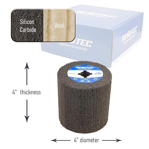 4" Polishing Wheel Pro Pack, 100x100mm, Aluminum Oxide, Premium Wool, Grit 280/400/800/1000, from Finishing to Mirror Polishing,