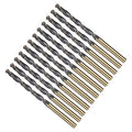 Drill Bit, 4.2mm Cutting Diameter, 4341 HSS Gold and Black 118° Cutting Angle Number Jobber Bits - (Applications: for Drilling Soft Metal Plastic Wood), 12-Pieces