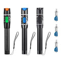 Moocci 3 Pcs Visual Fault Locator Fiber Optic Tester - VFL Fiber Optic Cable Tester Meter with FC to LC Adapter - Tools Kit for FC/SC/ST/LC Connector,Network Cable Test - Green Blue Black