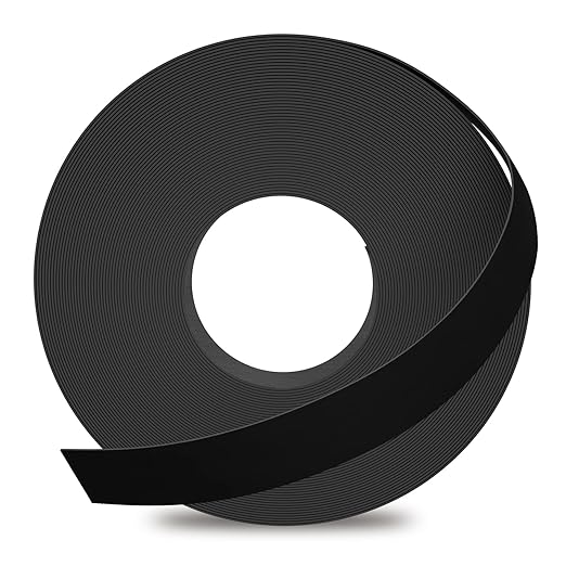 GSCIT Club Black Melamine Edge Banding, 1 inch x 100ft Edge Banding with Hot Melt Adhesive Pre-glued Cabinet Edge Banding Flexible Black Veneer Edging for Plywood