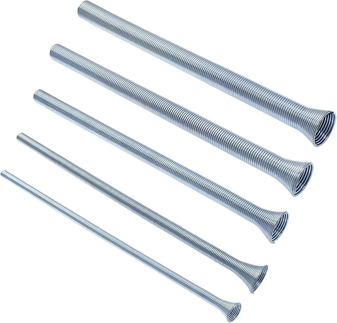 5 Pack Spring Tube Bender Set 1/4'', 3/8'', 1/2'', 5/8'' and 3/4'' for Copper, Aluminum and Thin Wall Steel Tubing Bender Kit, 13.78" / 350mm Length