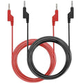 Sumnacon 2Pcs Banana to Banana Plug Test Leads - Stackable 4MM Bananas Plug Test Cables Jumper Wires, Multimeter Clip Wires for Electrical Testing 1000V/15A 9.8Ft/3M