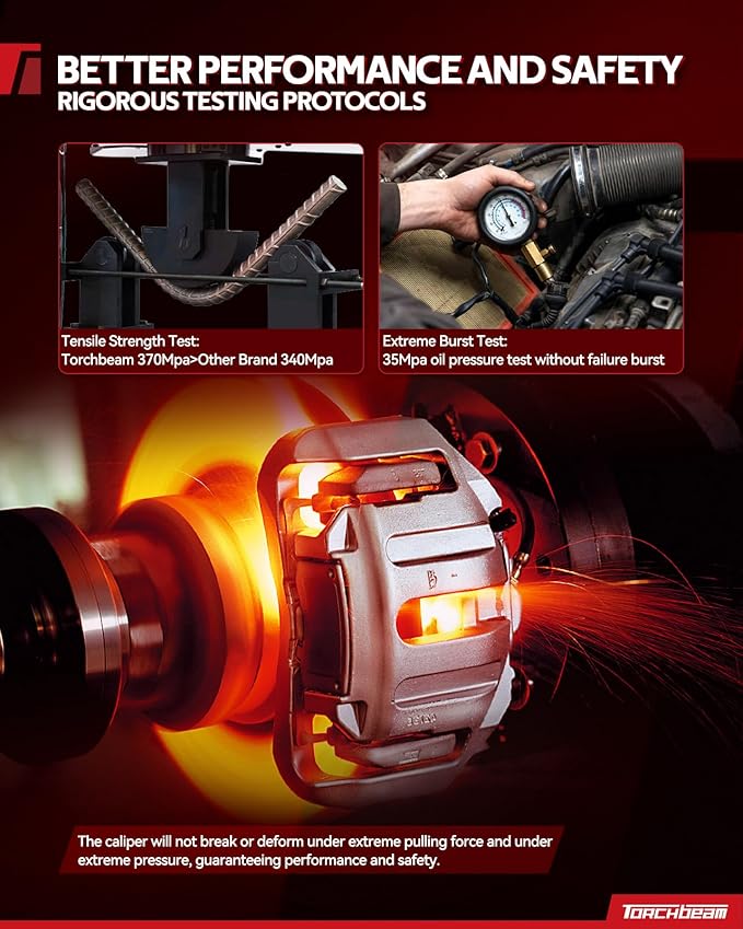 Torchbeam Front Brake Calipers Set for Nissan 1999-2004 Frontier 2.4L, Nissan 1998 Frontier, Nissan 1999-2000 Frontier 3.3L, Front Left and Front Right Calipers Replace # 19B1672+19B1673