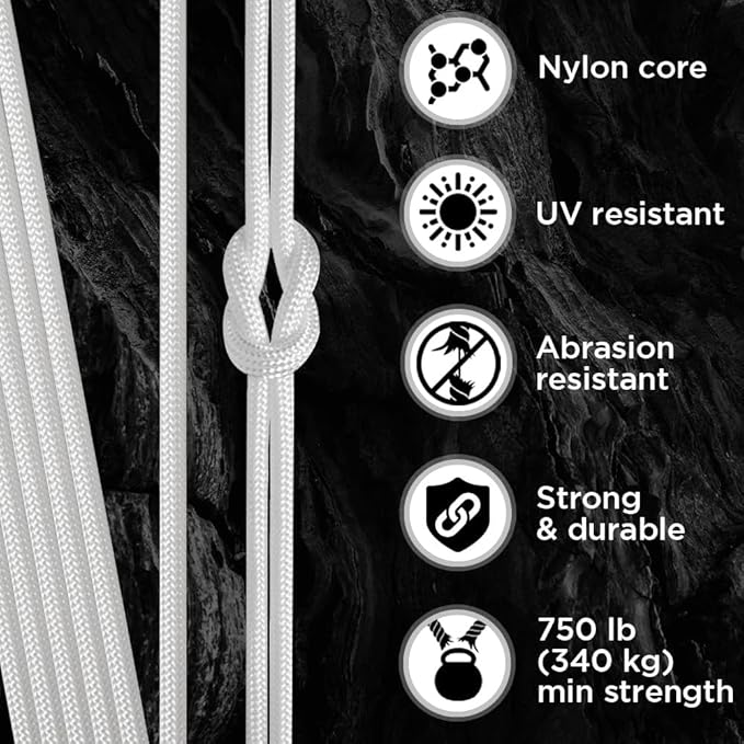 TECEUM 5/32" Paracord Rope 1000 – 1000ft / 200ft / 100ft / 50ft – Tactical Parachute Cord 4mm – 45+ Colors – Nylon String for Survival & Camping Gear – Stripe Cord for Survival – Utility Rope