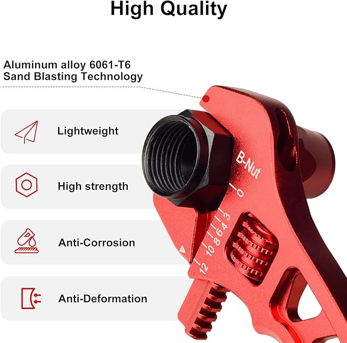 Adjustable 3AN-12AN Adjustable Wrench Spanner Lightweight for AN Hose Fitting Aluminum Red