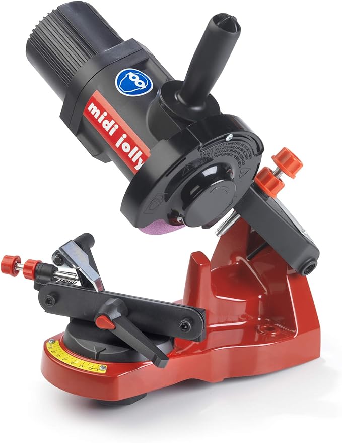 11909008 Midi Jolly-N 120v Universal Saw Chain Bench Grinder, Red