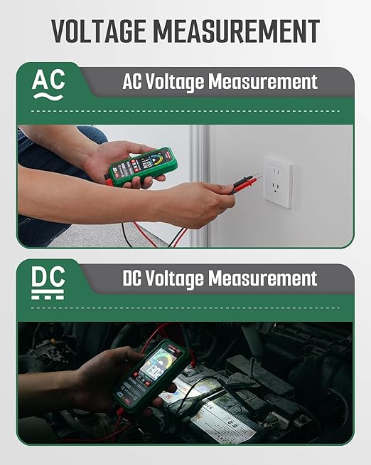 TESMEN TSM-522S Smart Digital Multimeter, Auto-Ranging Volt Meter, TRMS 4000 Counts Voltage Tester Measures Voltage, Capacitance, NCV, Frequency, Ohm, Continuity, Diode, Live Wire for Automotive, DIY