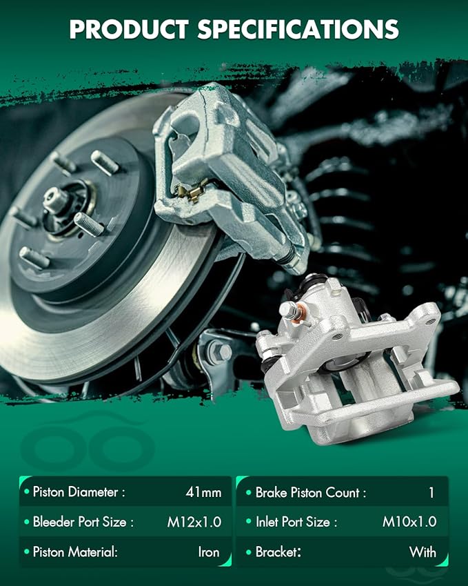 SCITOO Rear Left Brake Caliper With Bracket 19B3414 Compatible For Audi For A4 2005-2009,For Audi For A4 Quattro 2005-2009