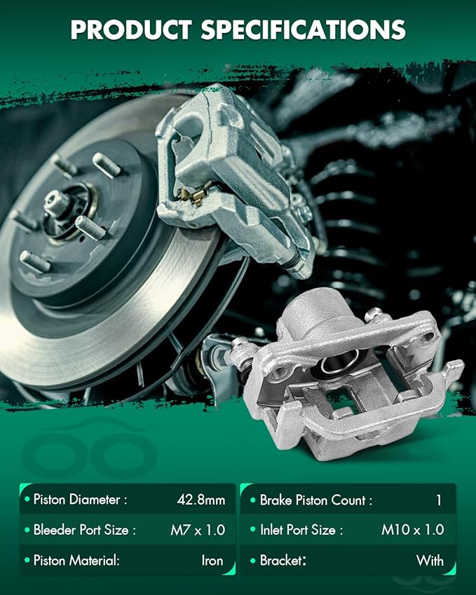 SCITOO 19B2792 Rear Left Disc Brake Caliper Assembly w/Bracket For INFINITI For G35 2003-2005,For Nissan For 350Z 2003-2005,For Nissan For Murano 2003-2007,For Nissan For Quest 2004-2009