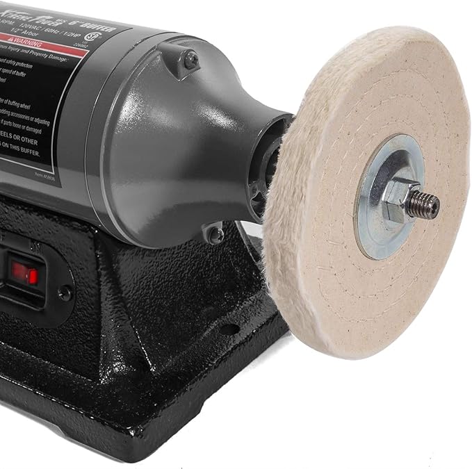 XtremepowerUS 6-Inch Electric Polisher Benchtop Buffer Grinder Motor Polishing Grinder Machine Dual Buffer