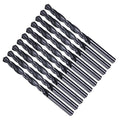 Drill Bit, 6mm Cutting Diameter, 4241 HSS Nitriding Black 118° Cutting Angle Versatile Jobber Bits - (Applications: for Drilling Plastic Wood Soft Metal), 10-Pieces