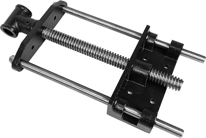 HFS(R) Woodworking Bench Vise, Heavy Duty Front Screw Vise for Workbench Chrome plating Leg Vise Hardware Woodworking (7IN)